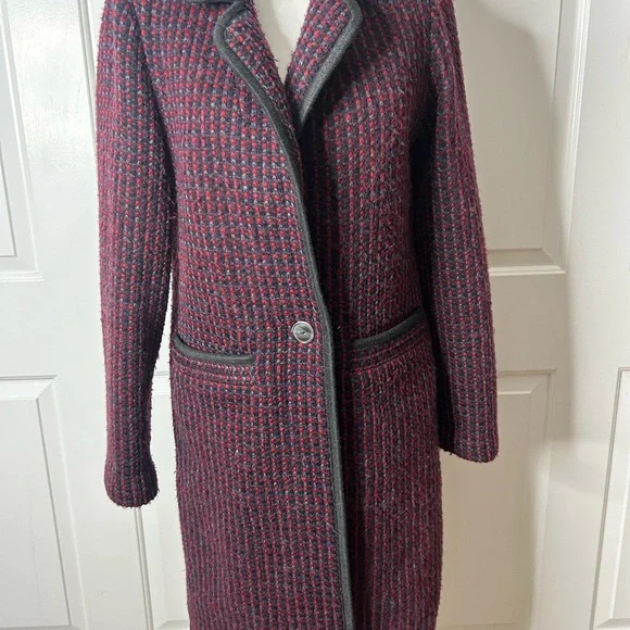 Diane von Furstenberg Wool-blend Tweed Coat (size small) - Picture 5 of 14